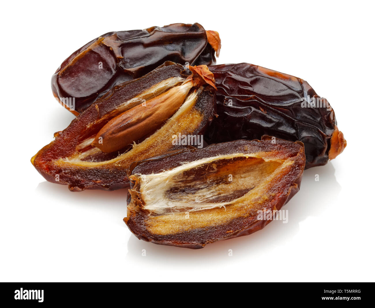 Dried date fruit isolated on white background Stock Photo