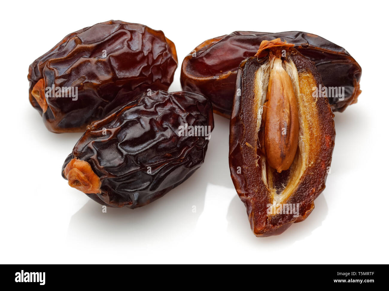 Dried date fruit isolated on white background Stock Photo