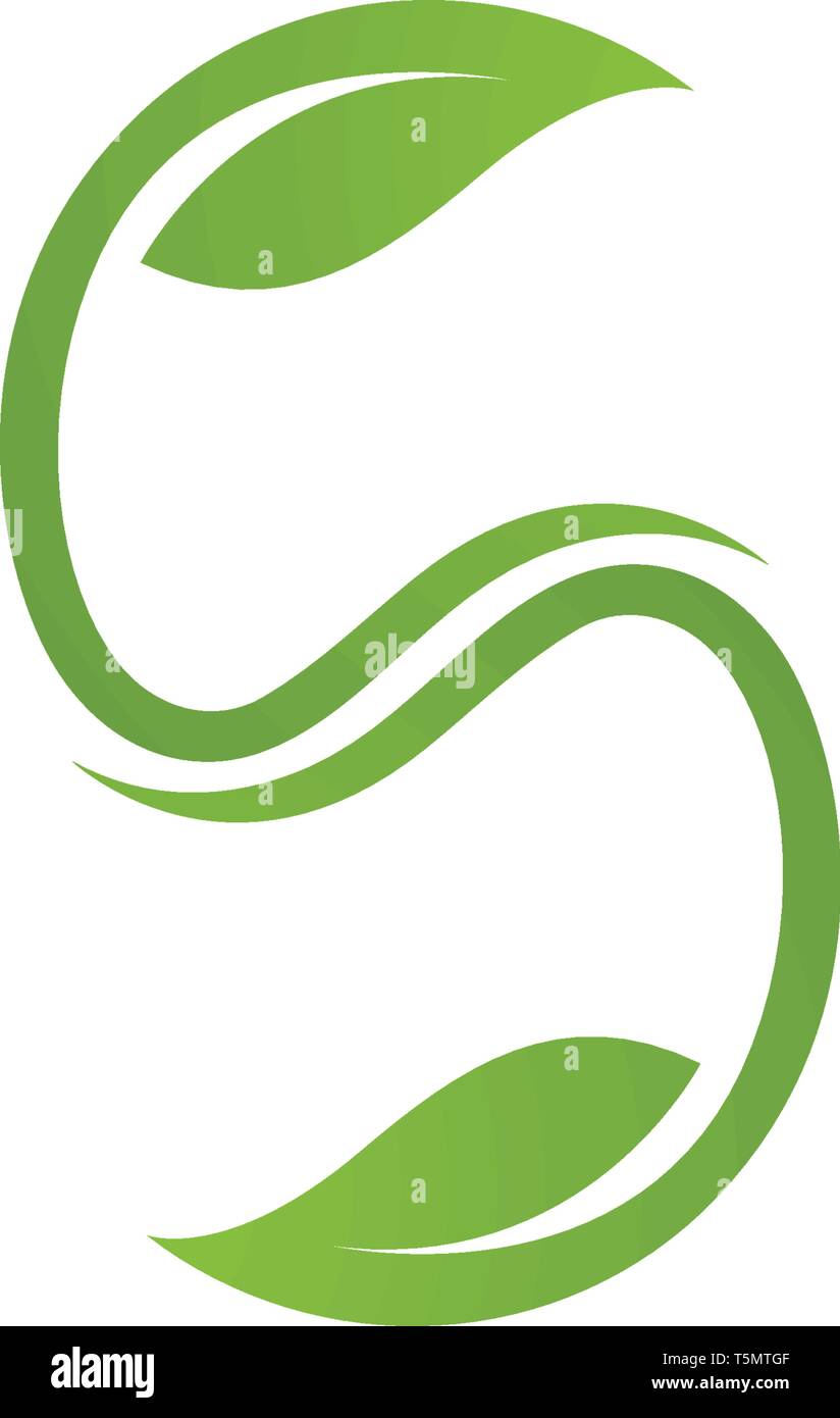 Leaf green nature logo and symbol health Stock Vector Image & Art - Alamy