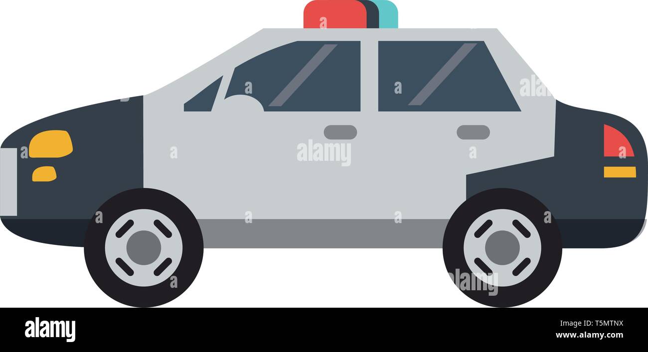 Police car vehicle isolated flat Stock Vector Image & Art - Alamy