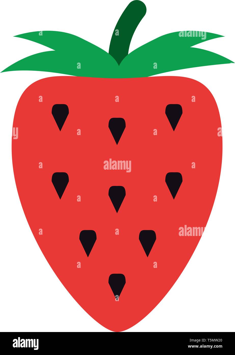 Strawberry fruit isolated flat Stock Vector Image & Art - Alamy