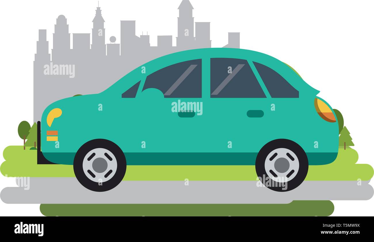 Car vehicle sedan isolated flat Stock Vector Image & Art - Alamy