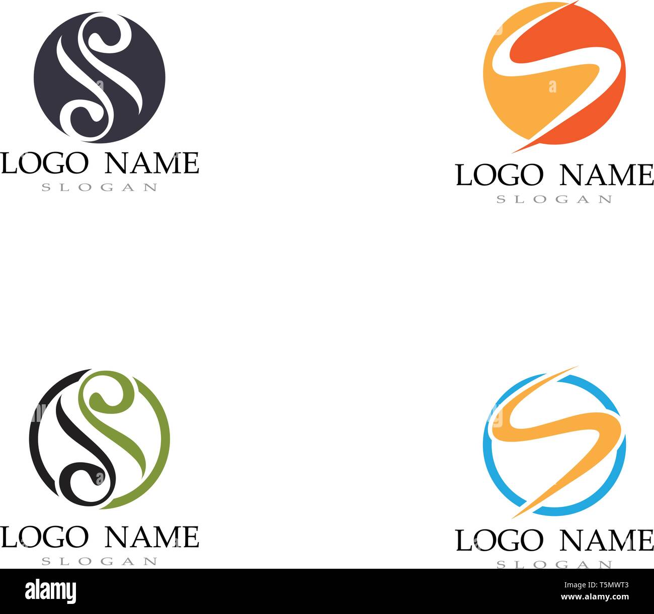 S logo vector line template fonts Stock Vector Image & Art - Alamy