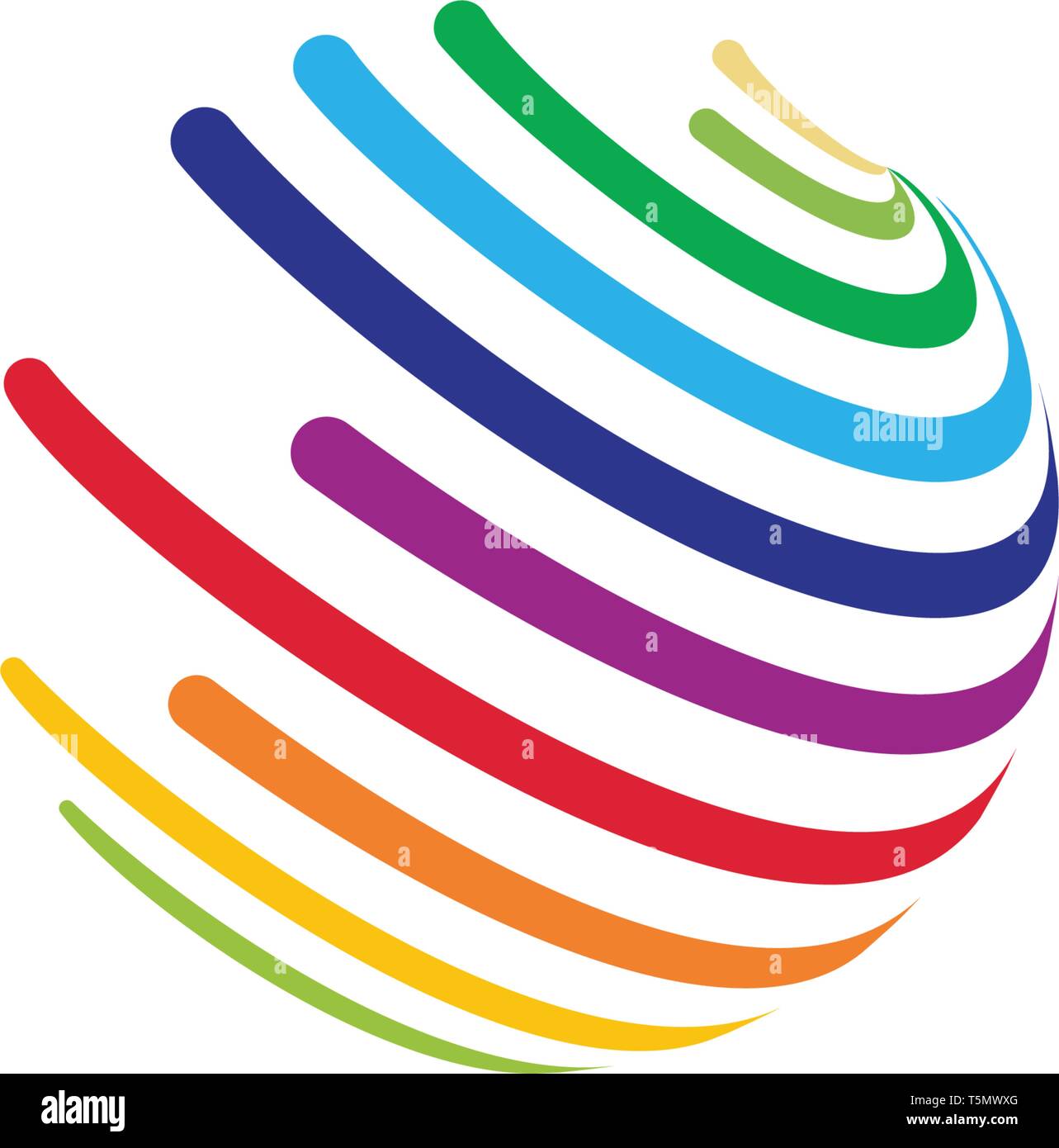 Colorful wire world logo icon - Vector Stock Vector Image & Art - Alamy