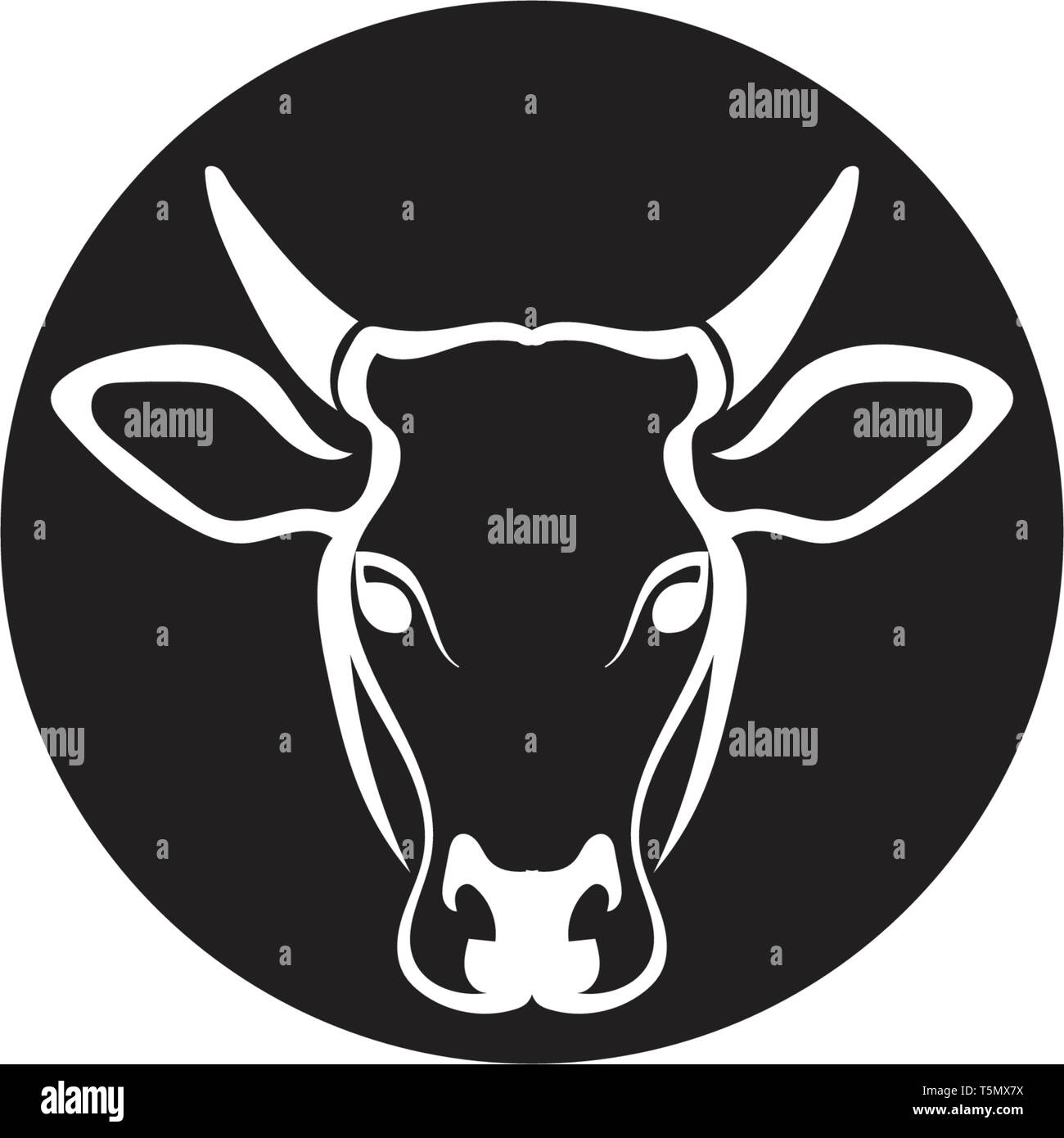 Cow head logo template Stock Vector Image & Art Alamy