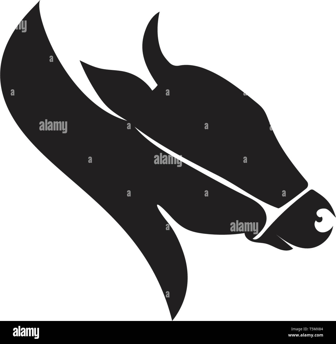 Cow head logo template Stock Vector Image & Art - Alamy
