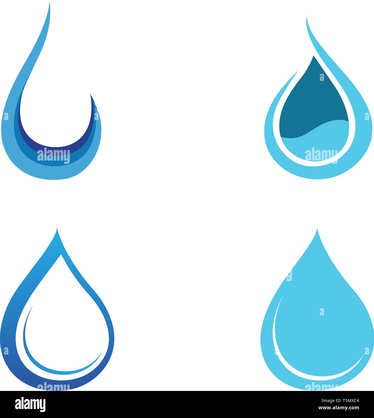 Water drop and leaf Logo Template vector illustration design Stock ...