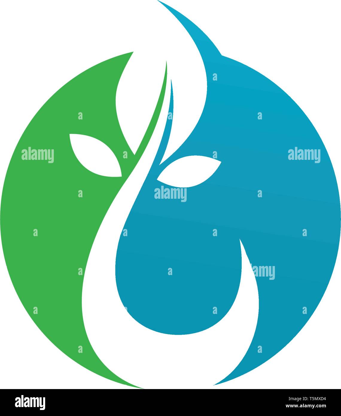 Water drop and leaf Logo Template vector illustration design Stock ...
