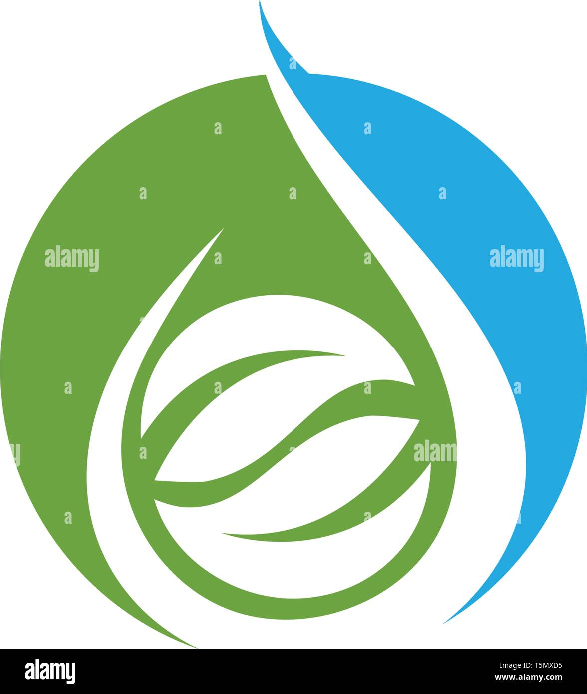 Water drop and leaf Logo Template vector illustration design Stock ...