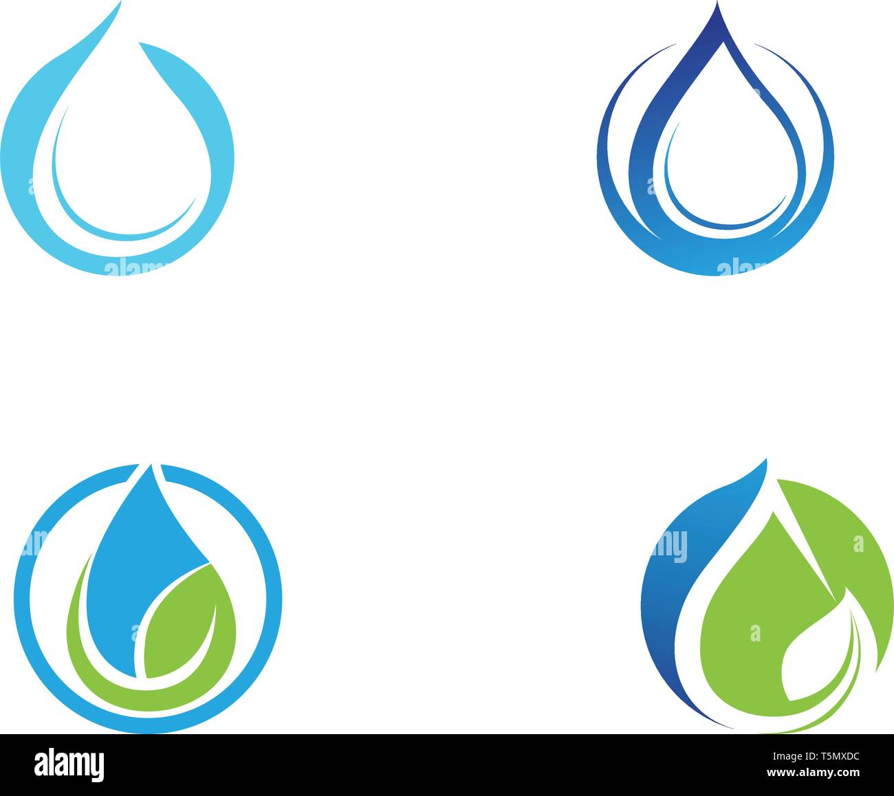 Water drop and leaf Logo Template vector illustration design Stock ...