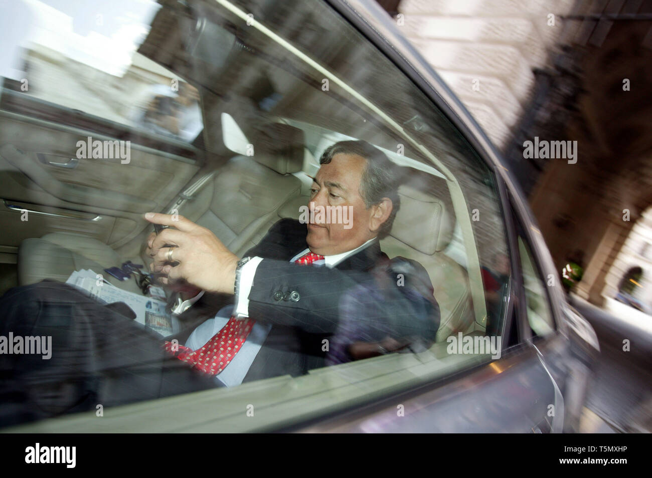 Eric Daniels Lloyds TSB chief executive leaving the Treasury after attending a meeting with Chancellor. London.27/07/2009 Stock Photo