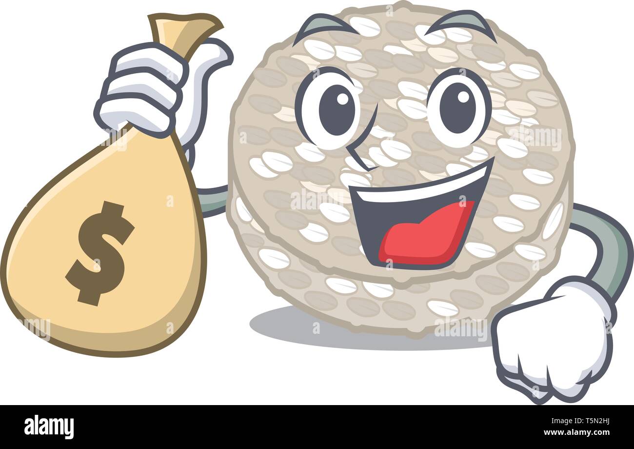 With money bag rice cakes in a jar character Stock Vector Image & Art Alamy