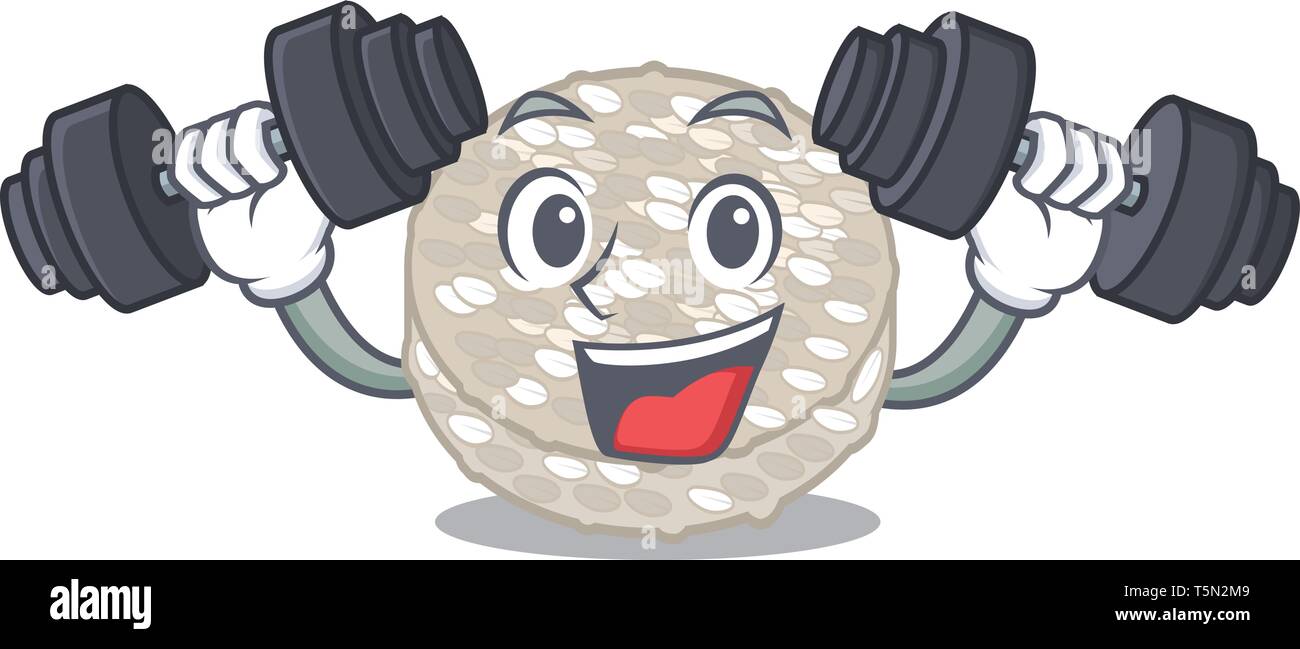 Fitness rice cakes in a jar character Stock Vector Image & Art Alamy
