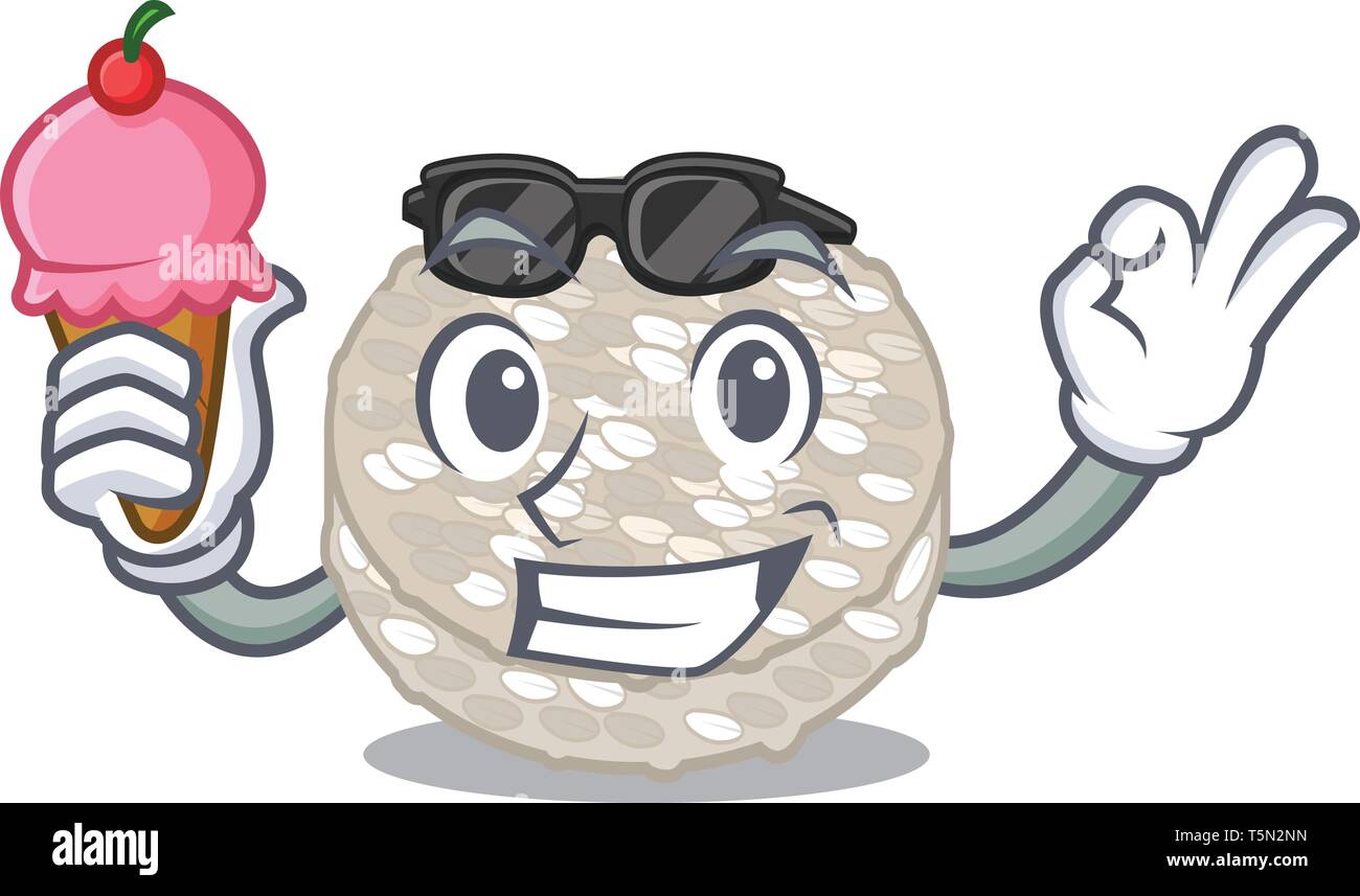 With ice cream rice cakes in the cartoon shape Stock Vector Image & Art ...