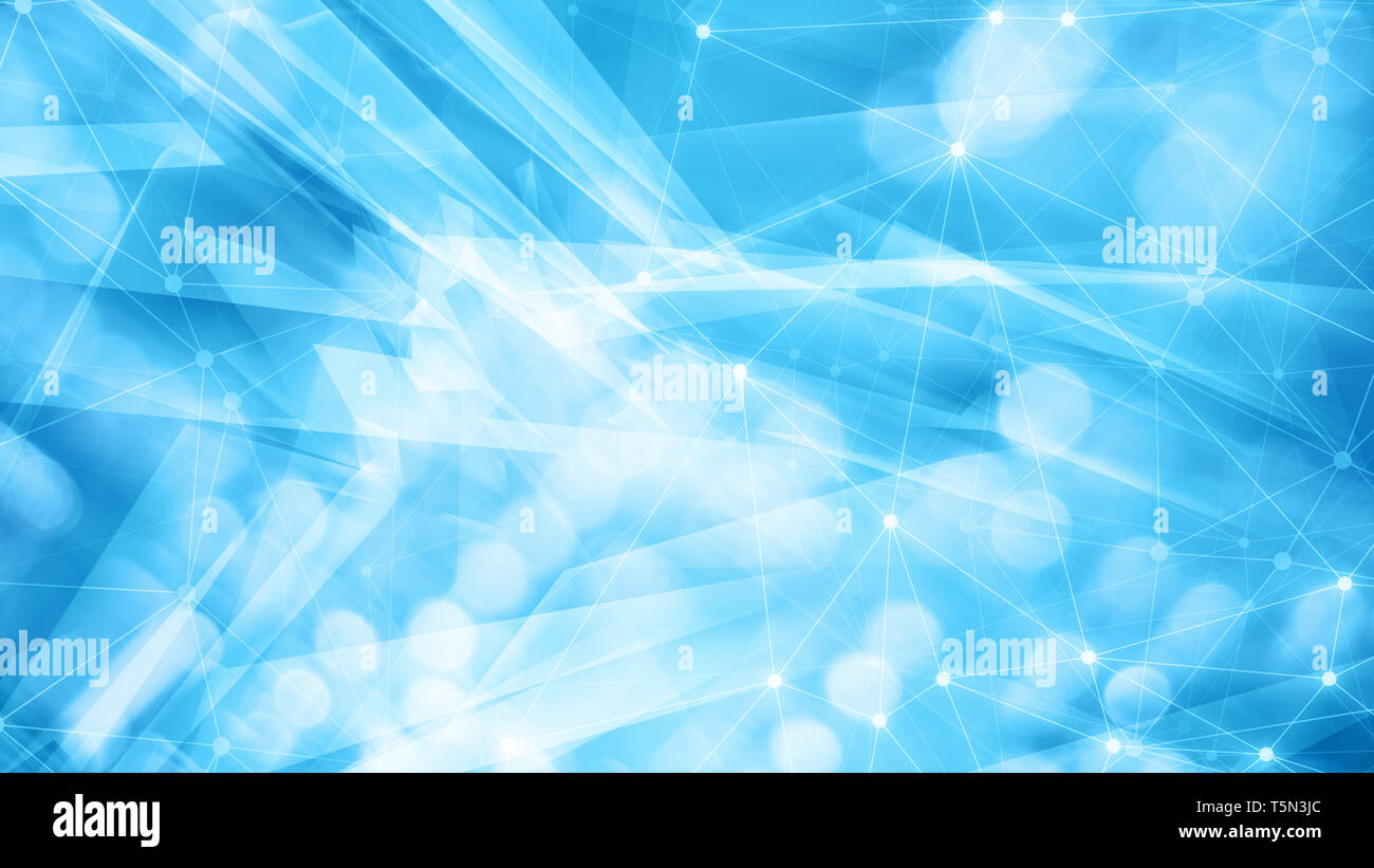Cyberspace communication background triangles abstract design new tech network technology creative graphic lines connected Stock Photo