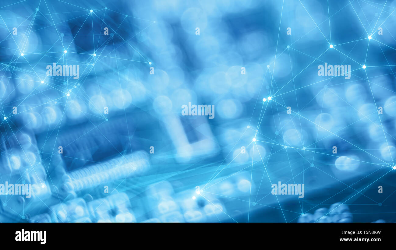 Tech title backgrounds, science fiction digital world communication technology Stock Photo