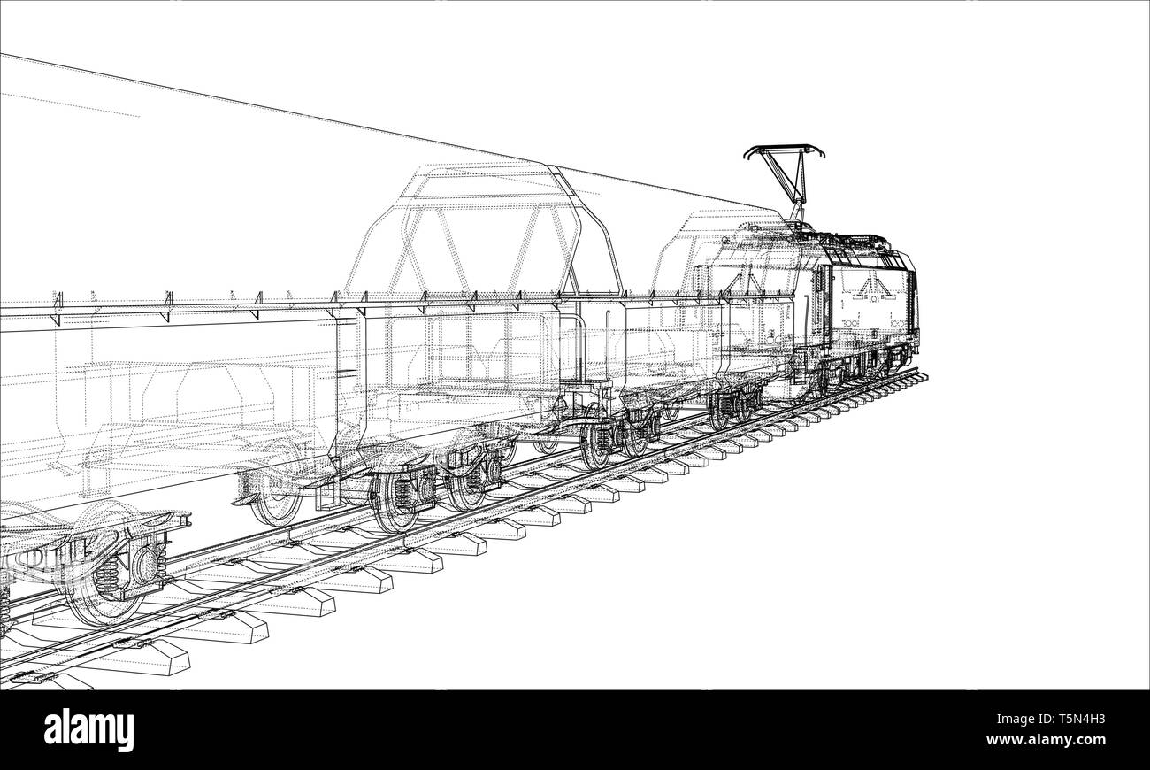 Modern train concept. Vector Stock Vector Image & Art Alamy