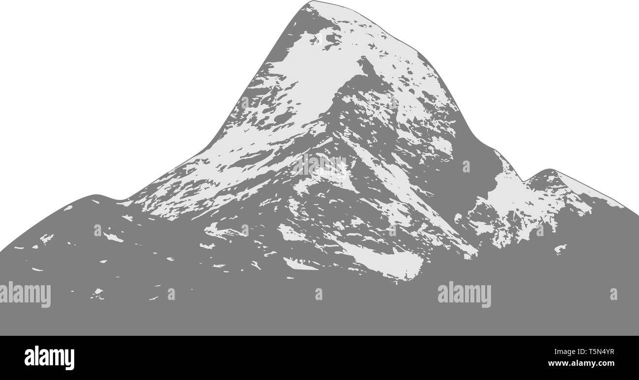 Mountain peak silhouette. Vector illustration Stock Vector Image & Art