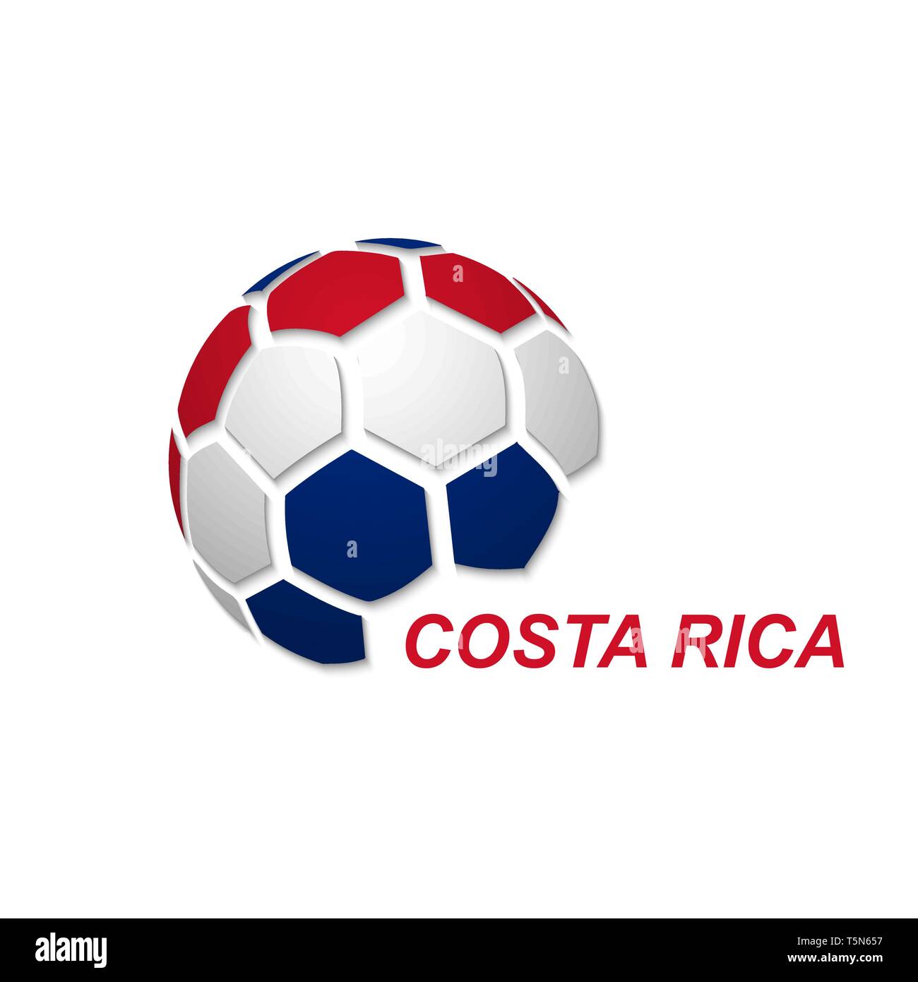 Football banner. Vector illustration of abstract soccer ball with Costa