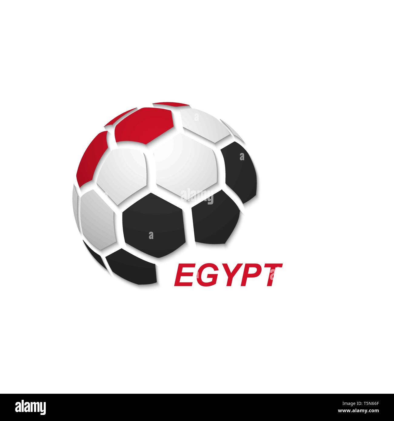 Football banner. Vector illustration of abstract soccer ball with Egypt