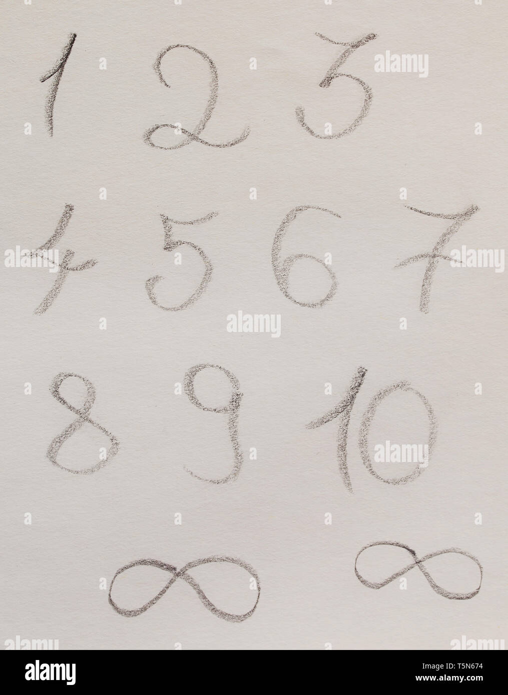 drawing pencil numbers