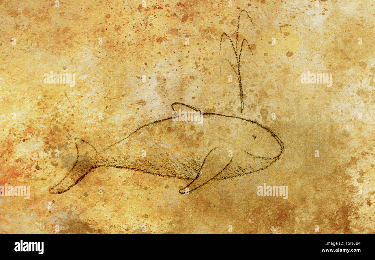 Little Whale In Geometrical Shapes Pencil Drawing On Abstract Background Stock Photo Alamy