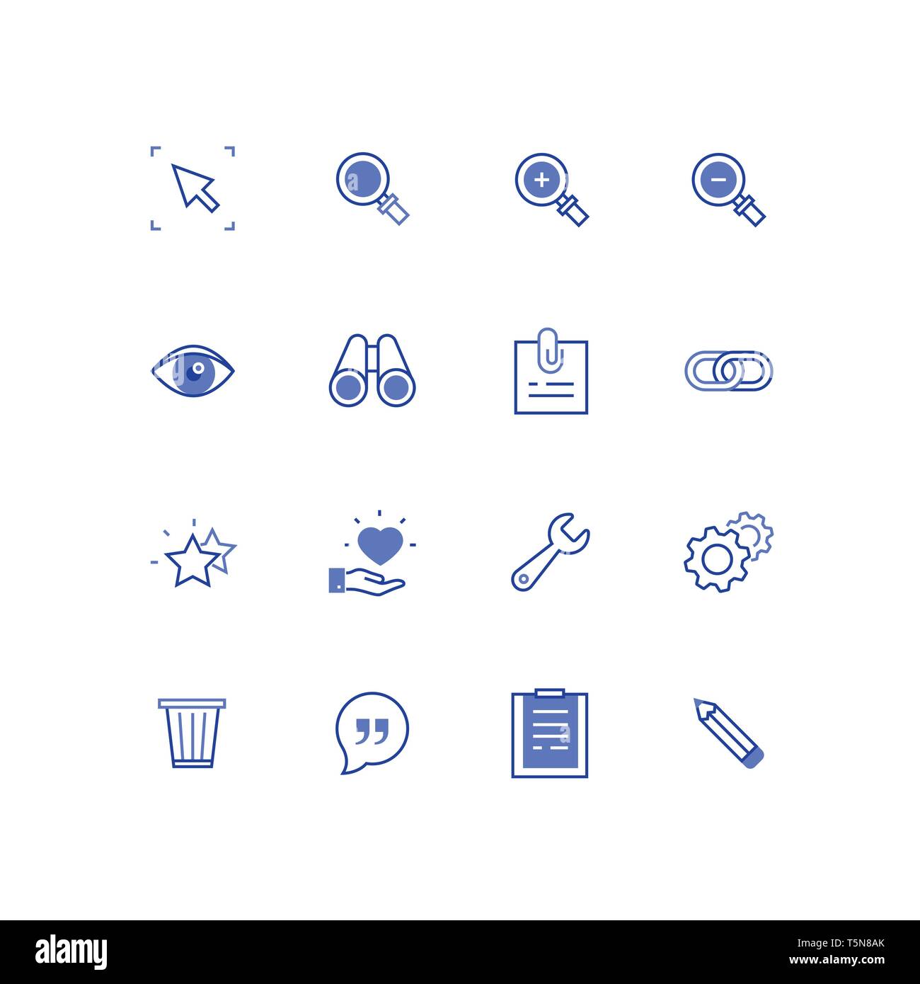 Business and technology - colorful line design style icons set Stock ...