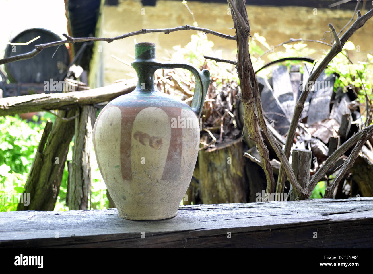 Antique clay pots used for storing food and drink Stock Photo Alamy