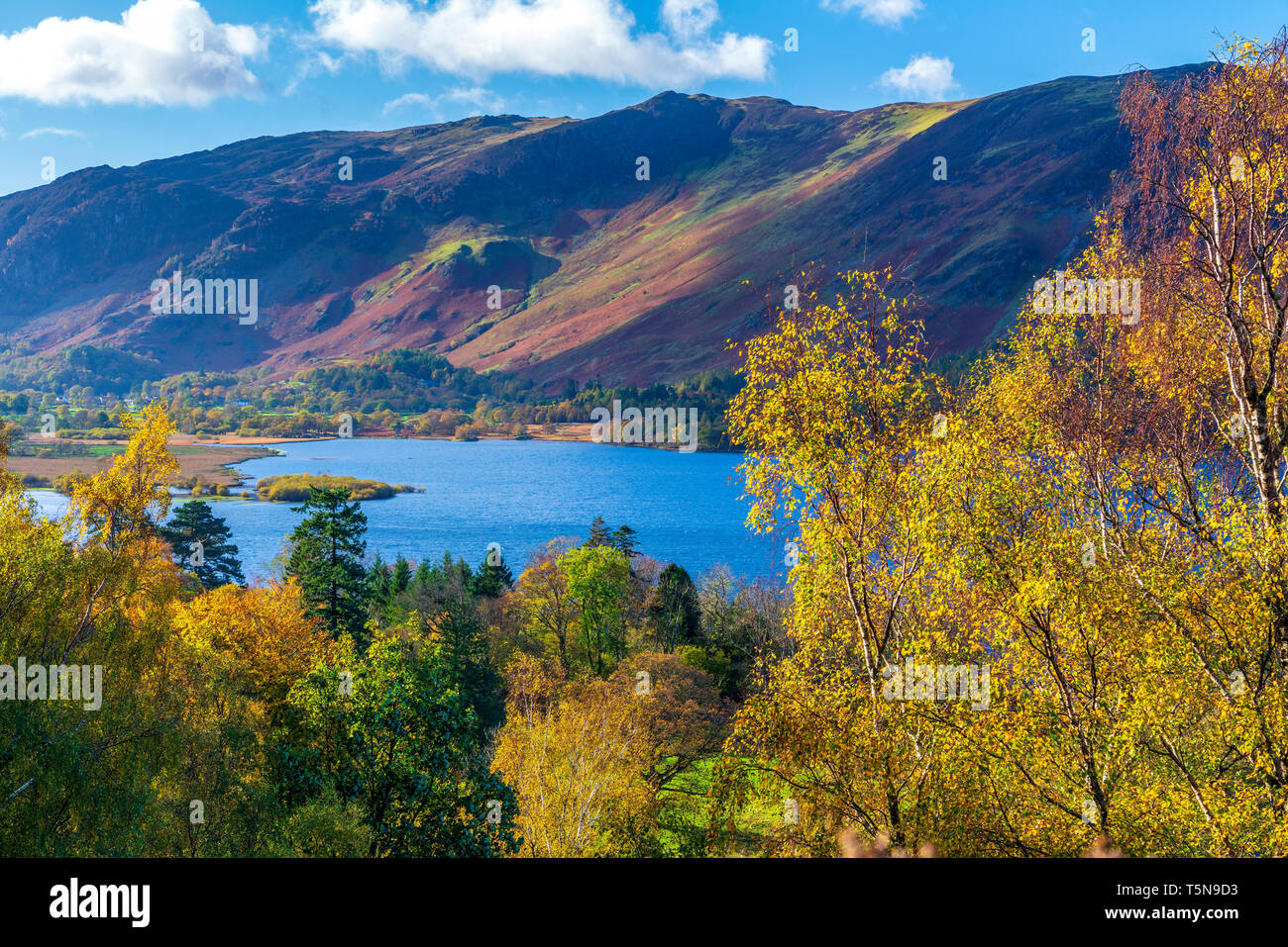 Darwent Water, Keswick, Lake District National Park, Cumbria, England, UK, Europe. Stock Photo