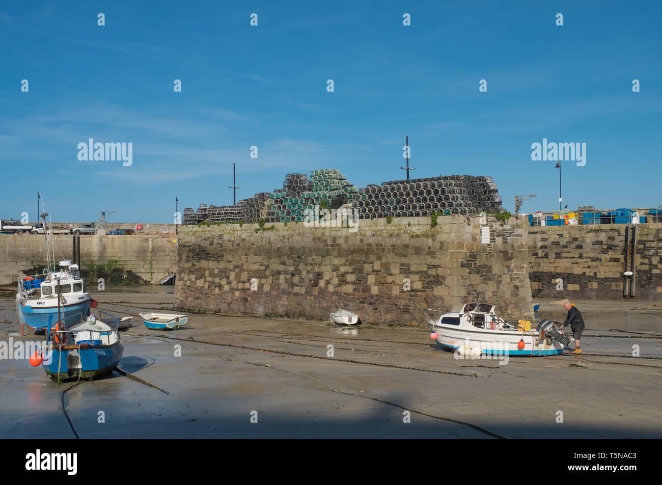 Newquay harbour, Newquay, Cornwall, England Stock Photo