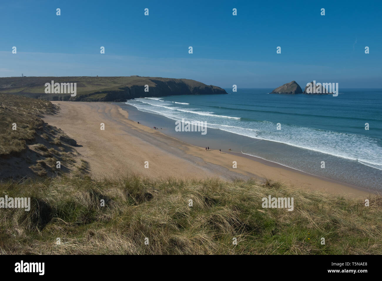 Holywell Bay, Cornwall, England Stock Photo Alamy
