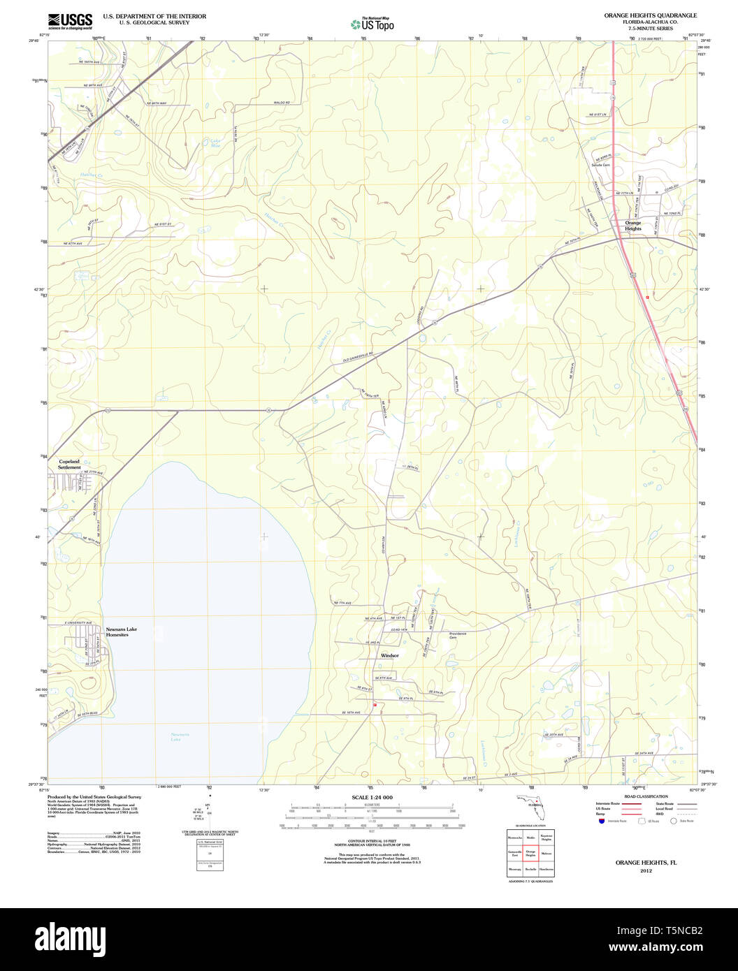 USGS TOPO Map Florida FL Orange - Usgs Topo Map Florida Fl Orange Heights 20120801 Tm Restoration T5NCB2 
