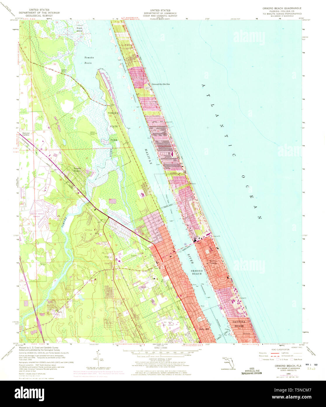 Ormond beach florida map hi res - Usgs Topo Map Florida Fl Ormond Beach 347882 1956 24000 Restoration T5NCM7 