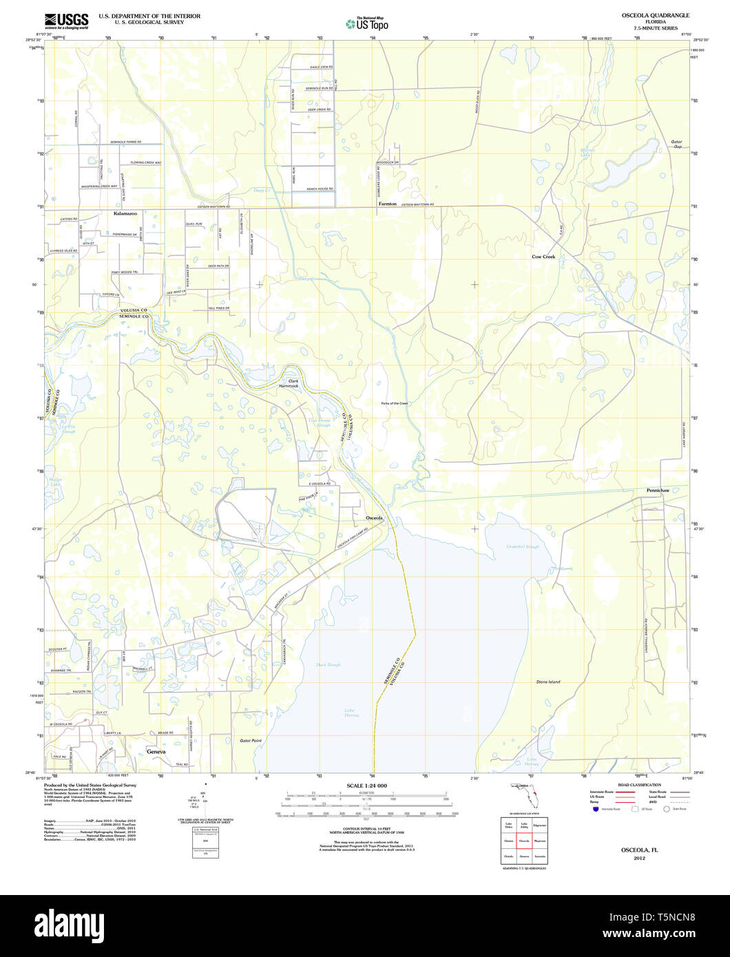 Map of osceola hires stock photography and images Alamy