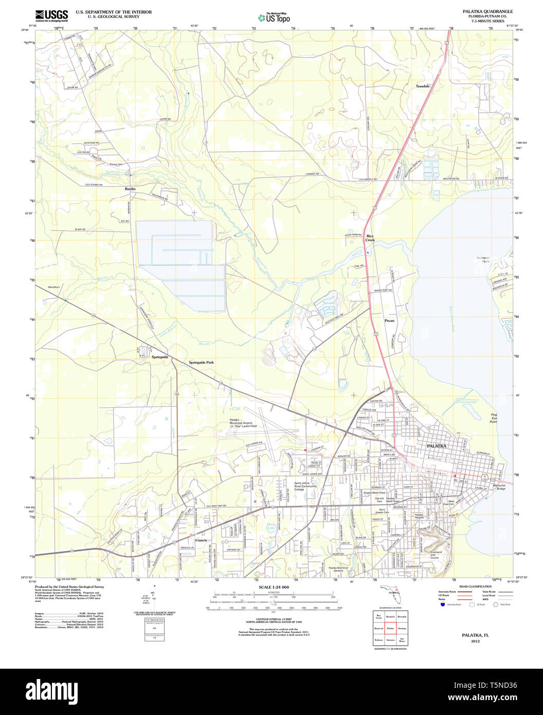 Palatka Area Map