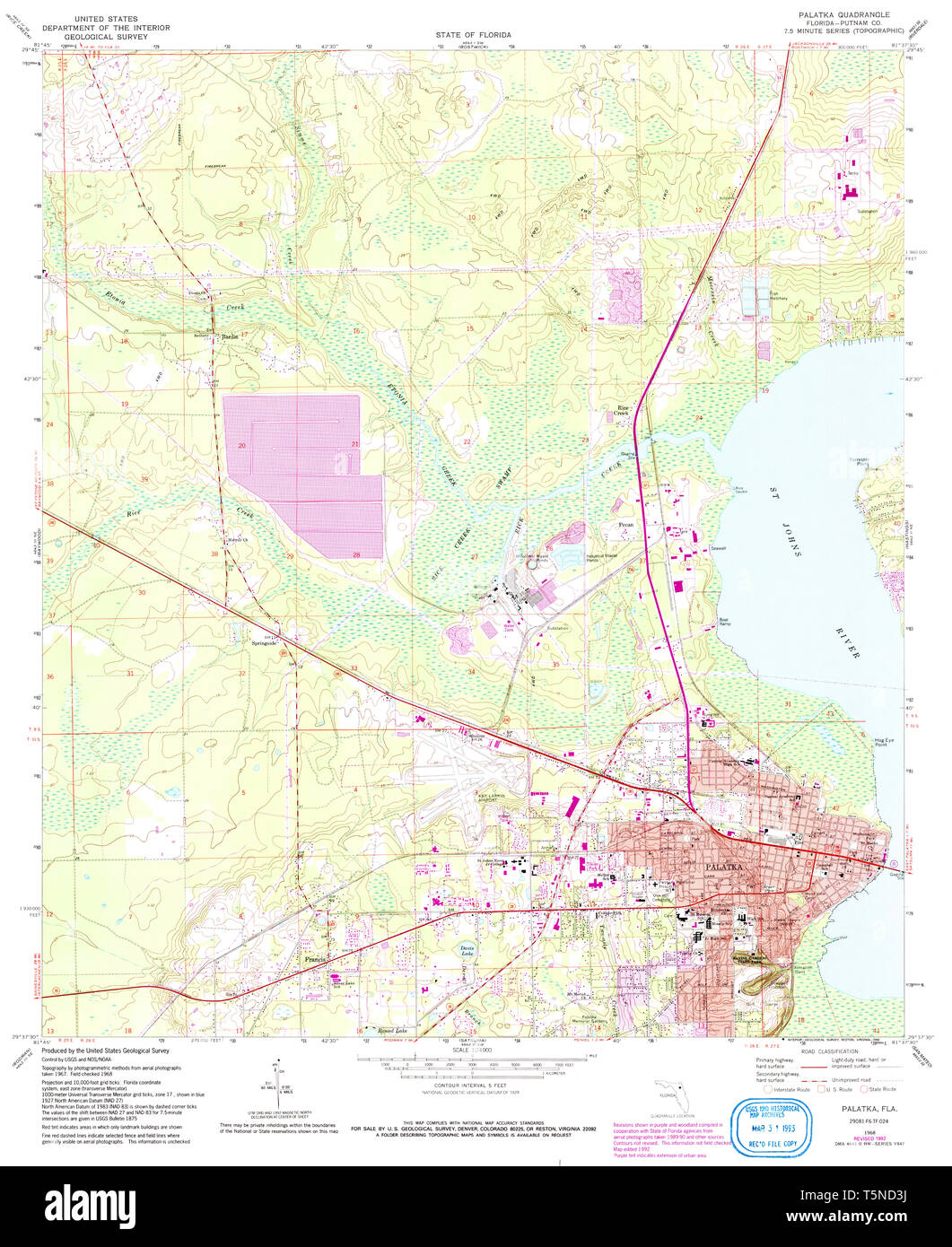 Map of palatka hires stock photography and images Alamy
