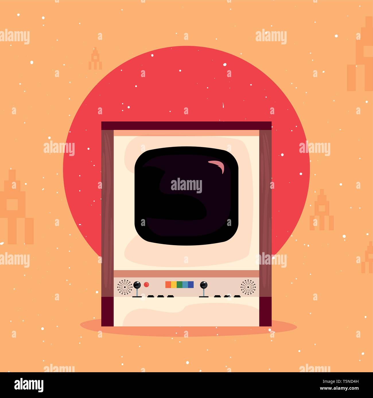arcade machine video game retro vector illustration design Stock Vector ...