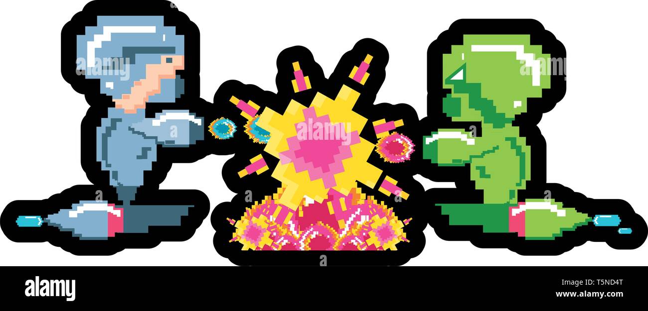 video game avatars pixelated vector illustration design Stock Vector ...