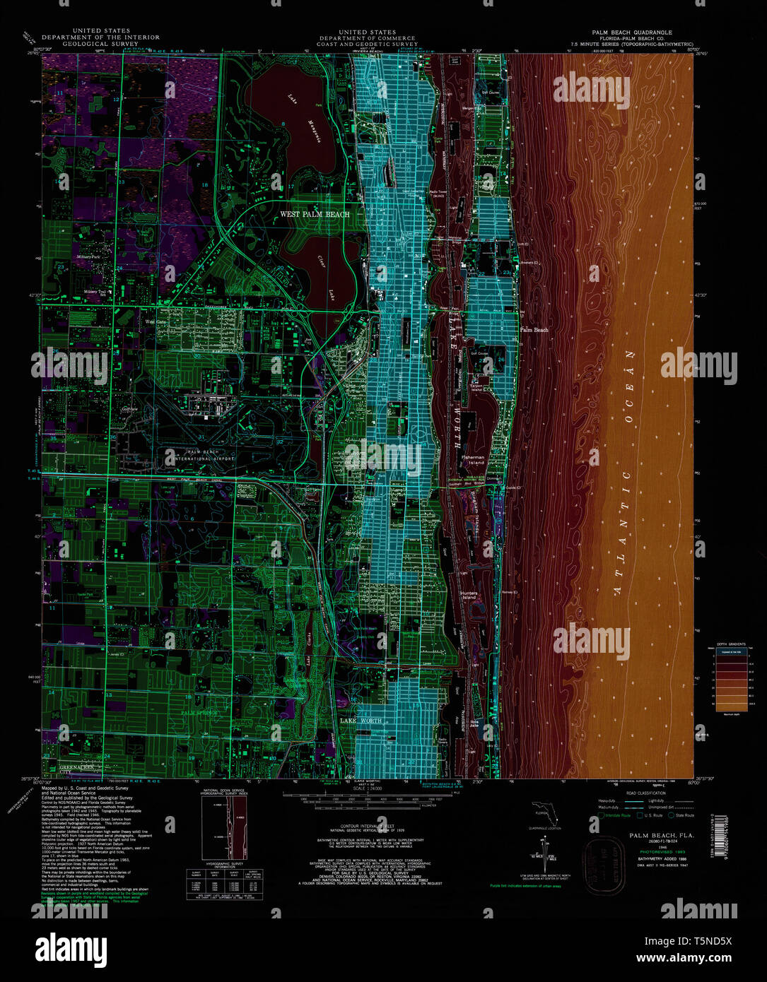 USGS TOPO Map Florida FL Palm Beach - Usgs Topo Map Florida Fl Palm Beach 347956 1946 24000 Inverted Restoration T5ND5X 