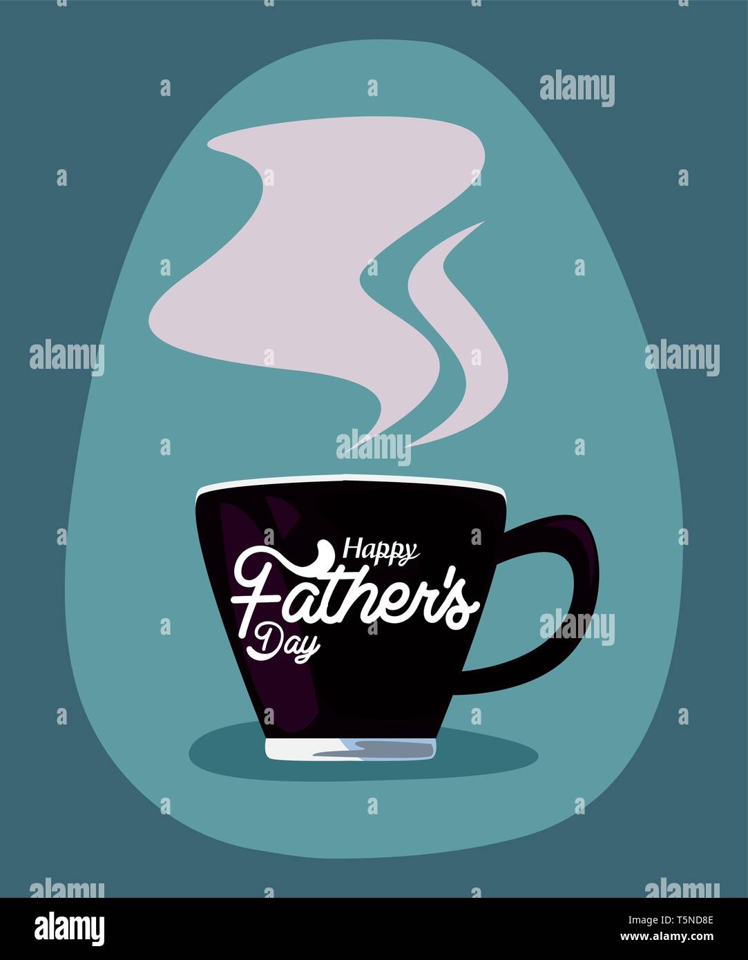 hot coffee cup happy fathers day vector illustration Stock Vector Image