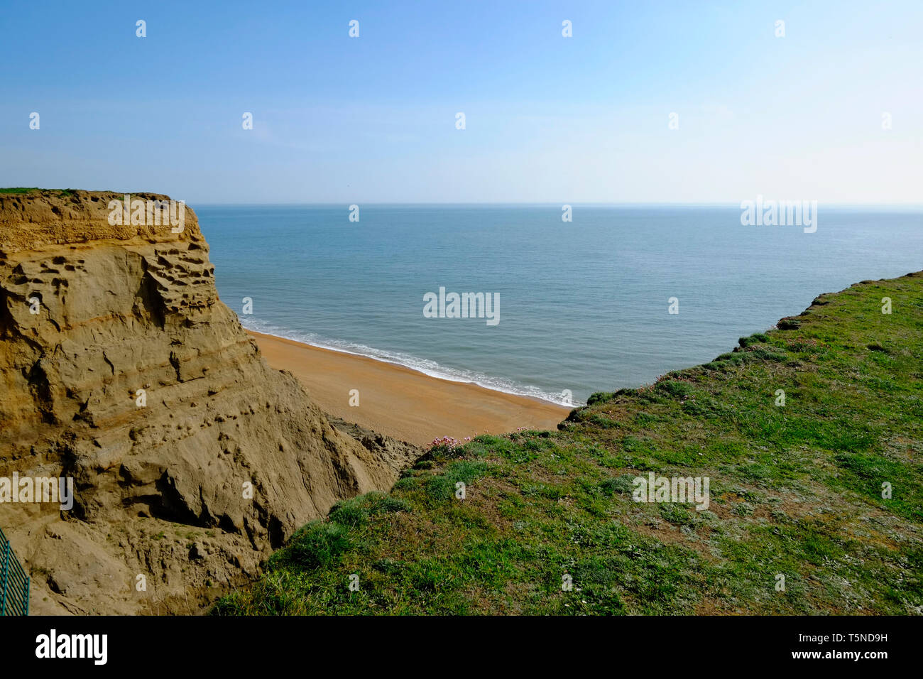 View of Chale Bay from the top of Whale Chine, Isle of Wight, UK. Stock Photo