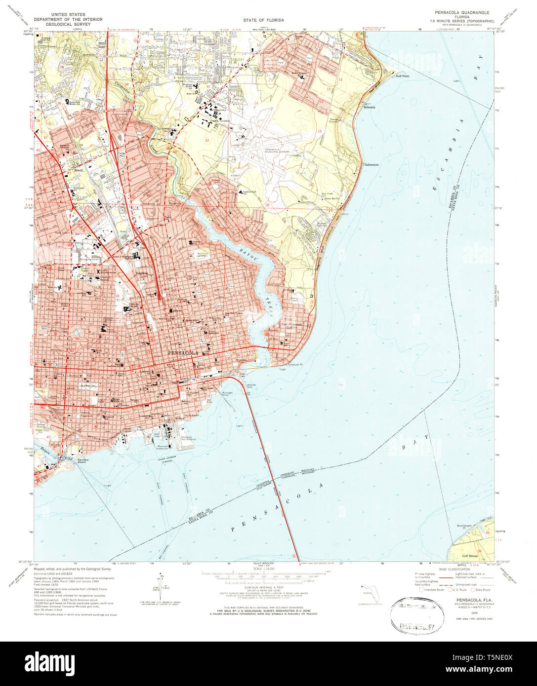 Pensacola map Cut Out Stock Images & Pictures Alamy