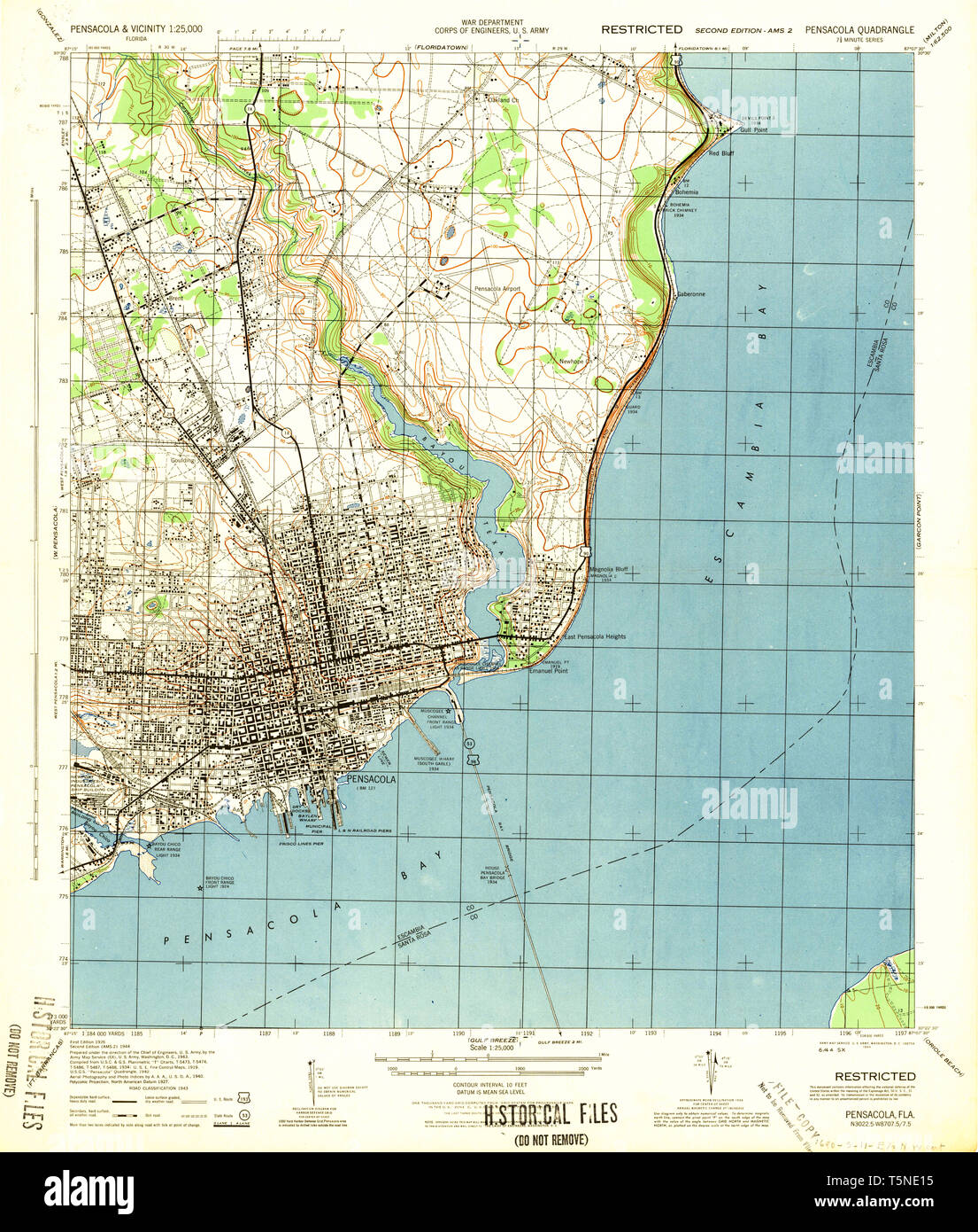 Pensacola florida map hires stock photography and images Alamy