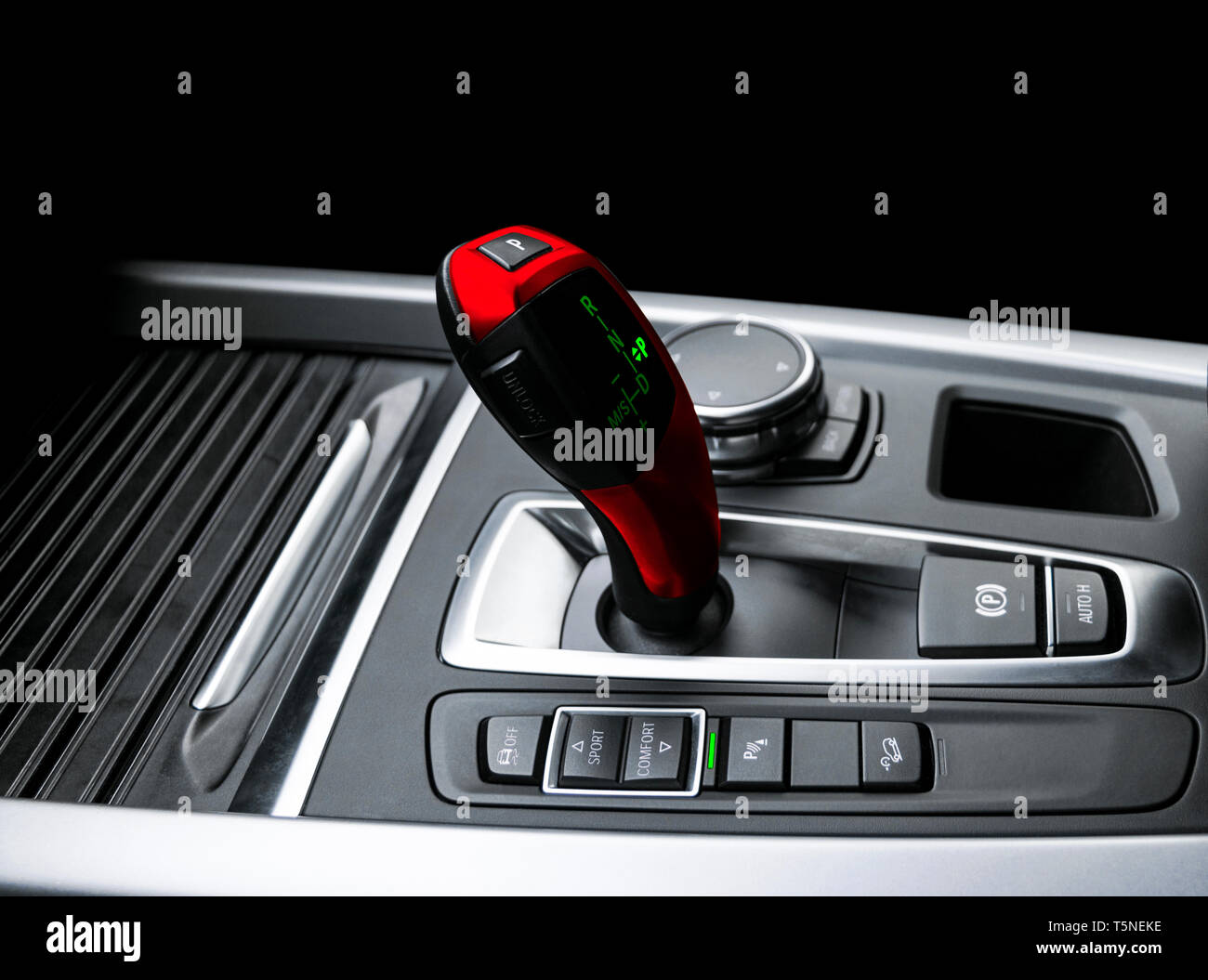 Red Automatic Gear Stick Of A Modern Car Maodern Car Interior Details Close Up View Car Detailing Automatic Transmission Lever Shift Isolated On B Stock Photo Alamy