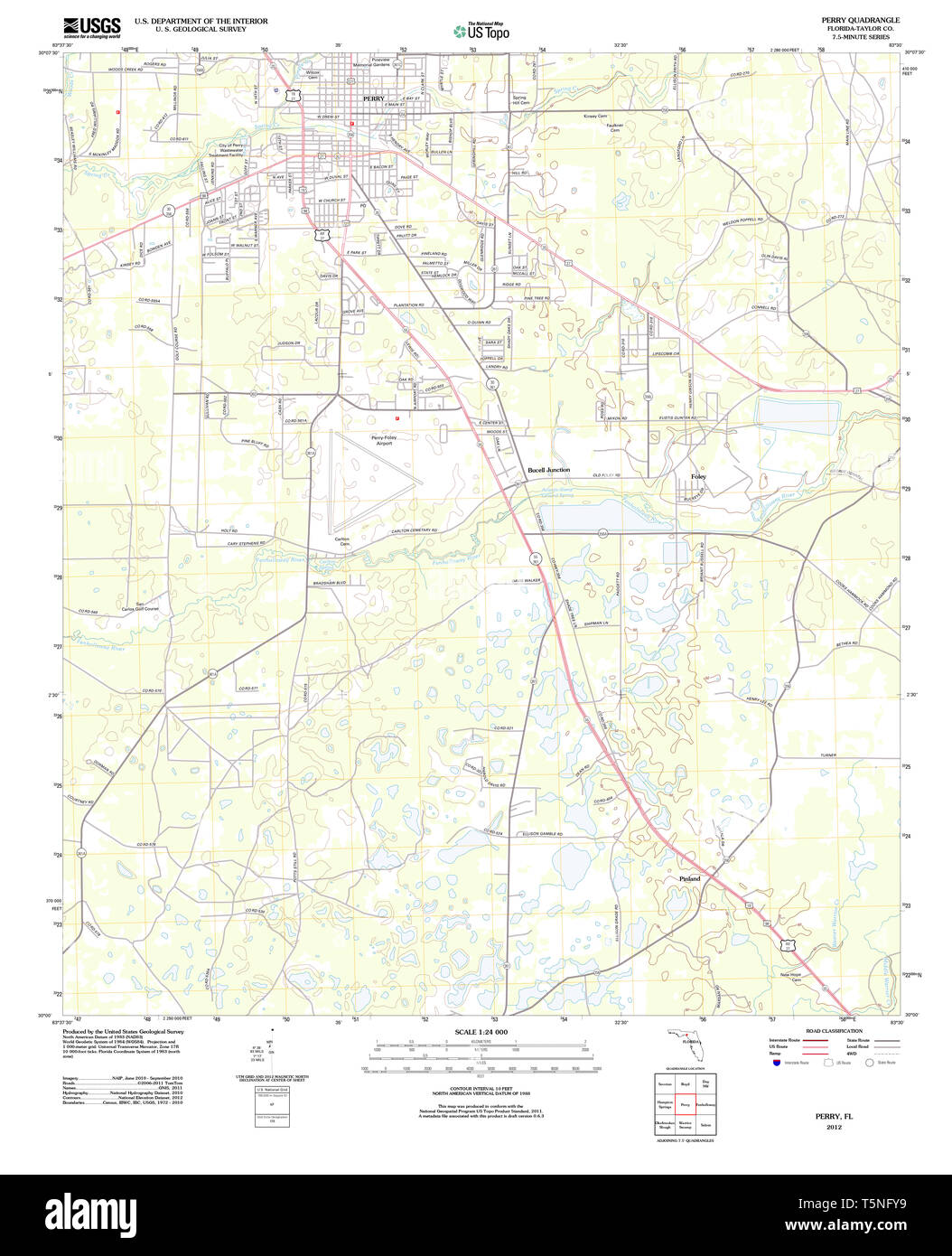 Perry florida map hires stock photography and images Alamy