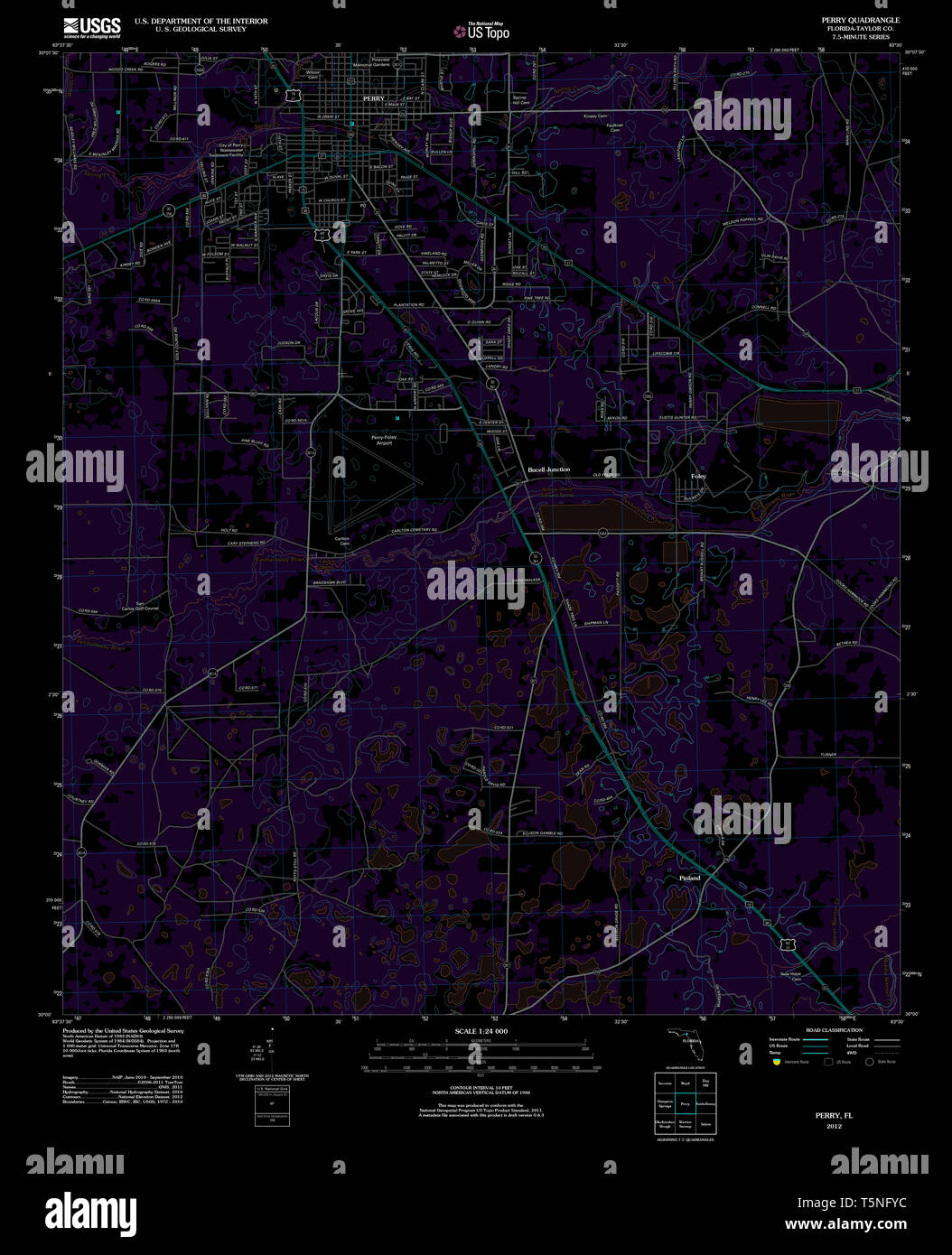 Perry florida map hires stock photography and images Alamy