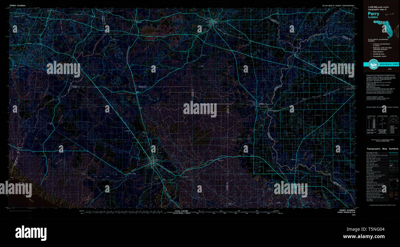 Perry florida map hires stock photography and images Alamy