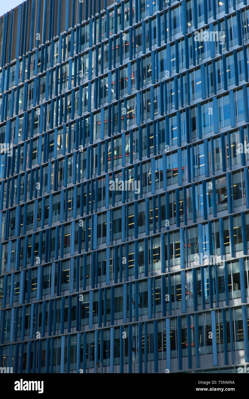 The Blue Fin building in Southwark street, created by the architecture firm Allies and Morrison, London, Great Britain. Stock Photo