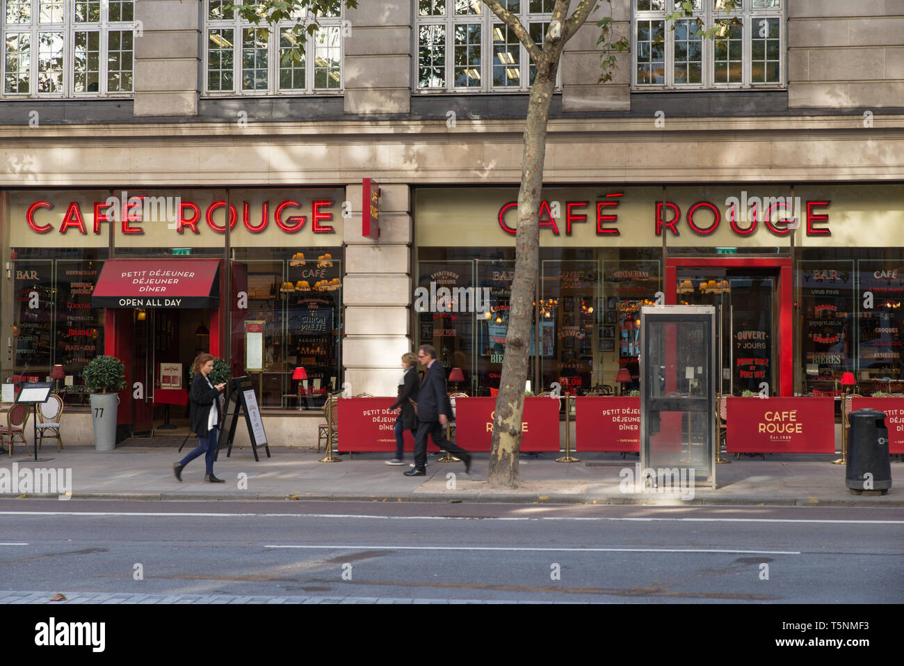Café Rouge restaurant, Kingsway, London. Stock Photo