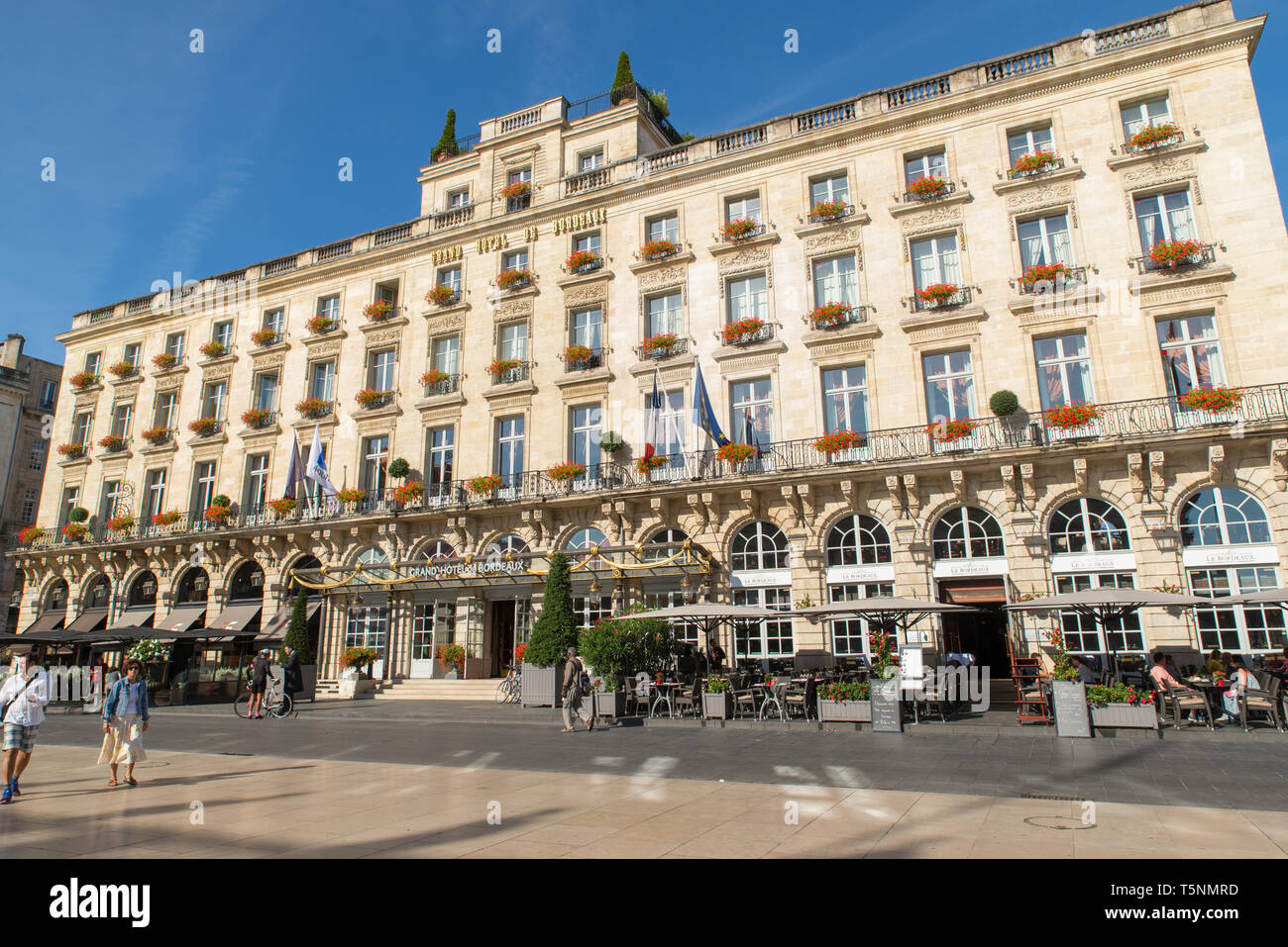 Grand Hotel de Bordeaux, Gironde, France. Stock Photo